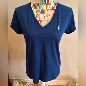 Polo by Ralph Lauren Blue Fitted Short Sleeve T-Shirt size Medium